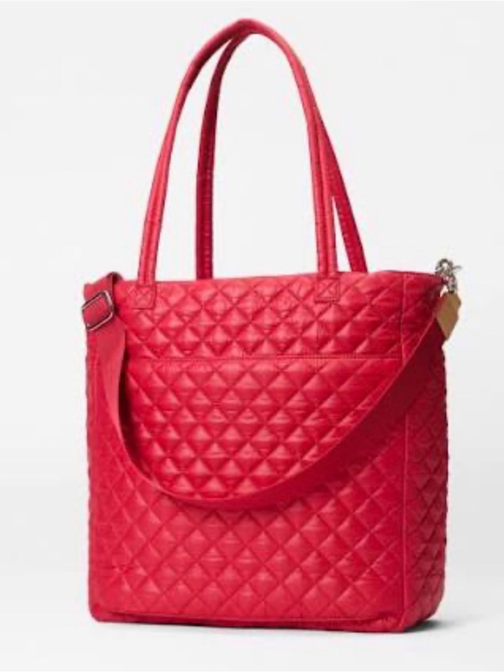 MZ Wallace Metro Quattro Tote. Large. Apple Red. Crossbody strap, luggage sleeve
